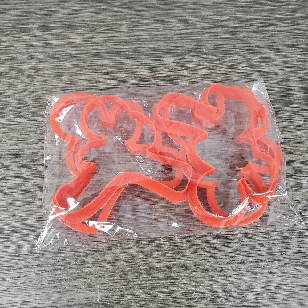 New -  Ninja Gingerbread Man Men Karate Kid Cookie Cutters - Set Of 4, Red